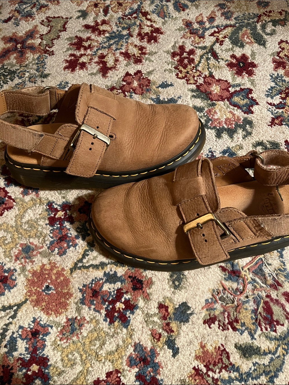 Dr. Martens Women’s Tan Leather Clogs - Picture 5 of 7